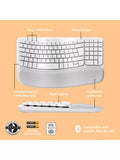 Logitech wireless ergonomic keyboard for Mac pale grey, imported from the UK