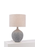 John Lewis ebony ceramic table lamp with linen shade (British brand)