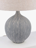 John Lewis ebony ceramic table lamp with linen shade (British brand)