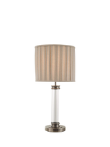 John Lewis John Lewis Gatsby Rib Glass Table Lamp, Pewter- Buy online at McGrocer