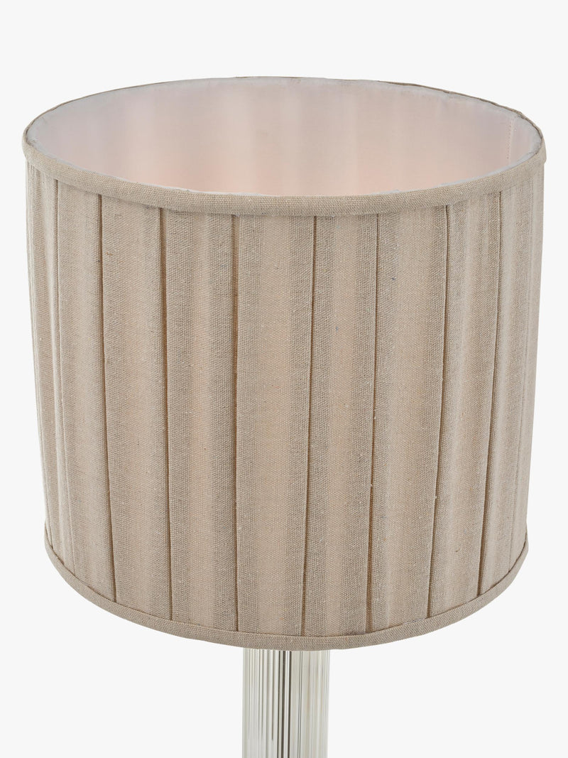 John Lewis Gatsby rib glass table lamp pewter (British brand)