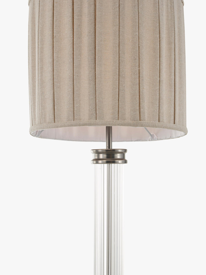John Lewis Gatsby rib glass table lamp pewter (British brand)