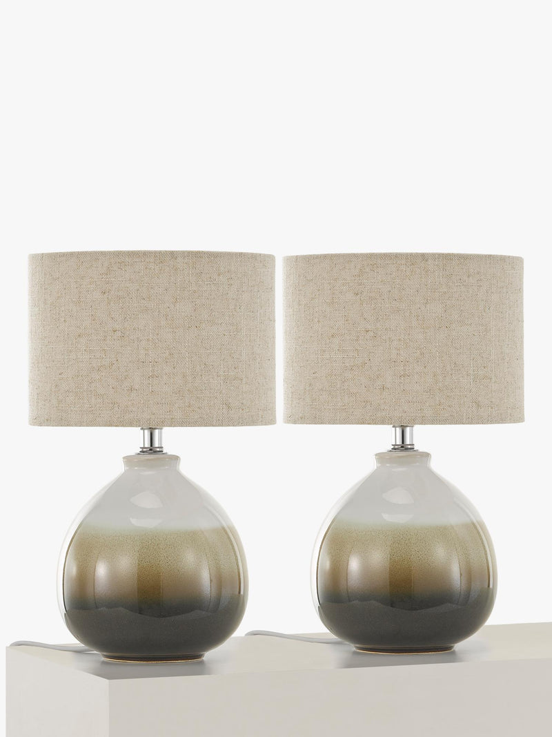 John Lewis Martha small duo table lamp set, imported from the UK