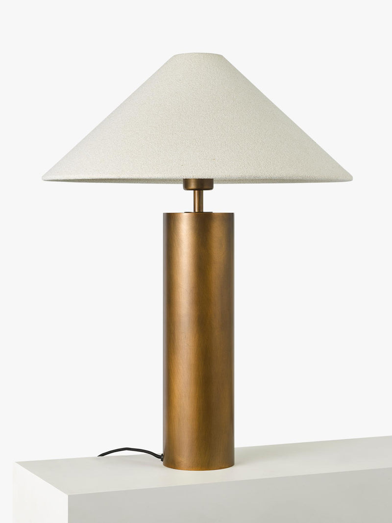 John Lewis column table lamp patina brass, UK version