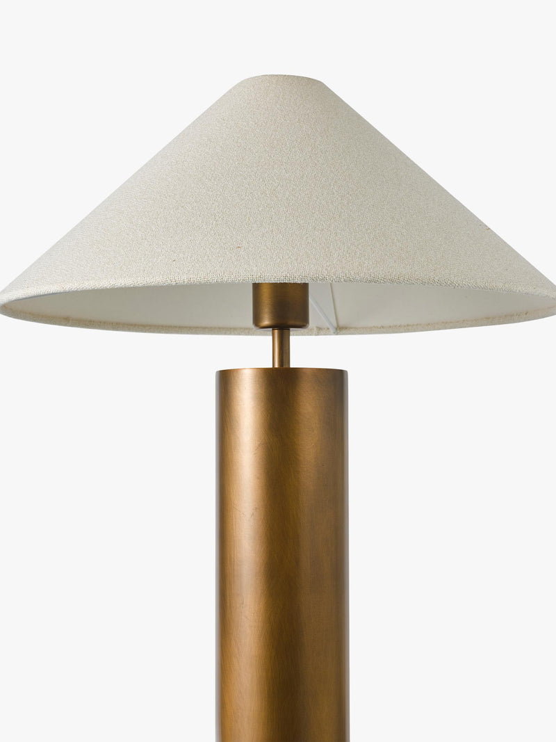 John Lewis column table lamp patina brass, UK version
