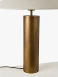 John Lewis column table lamp patina brass, UK version