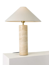 John Lewis John Lewis Travertine Column Table Lamp Brass 56cm- Buy online at McGrocer