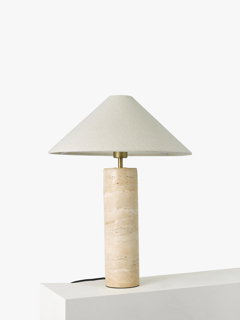 John Lewis Travertine Column Table Lamp brass finish imported from the UK