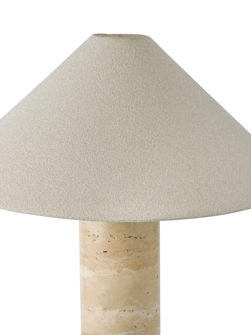 John Lewis Travertine Column Table Lamp brass finish imported from the UK