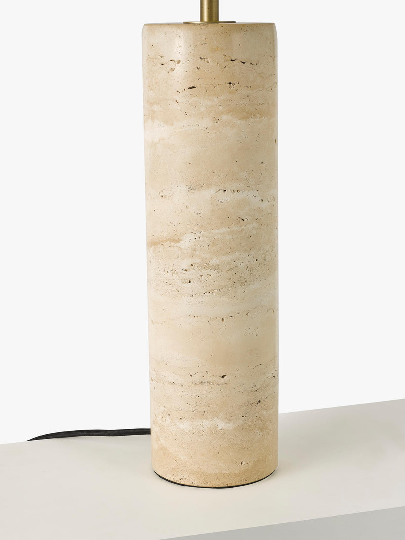 John Lewis Travertine Column Table Lamp brass finish imported from the UK