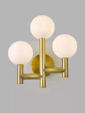 John Lewis 3 arm wall light matt gold - British product