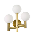 John Lewis 3 arm wall light matt gold - British product