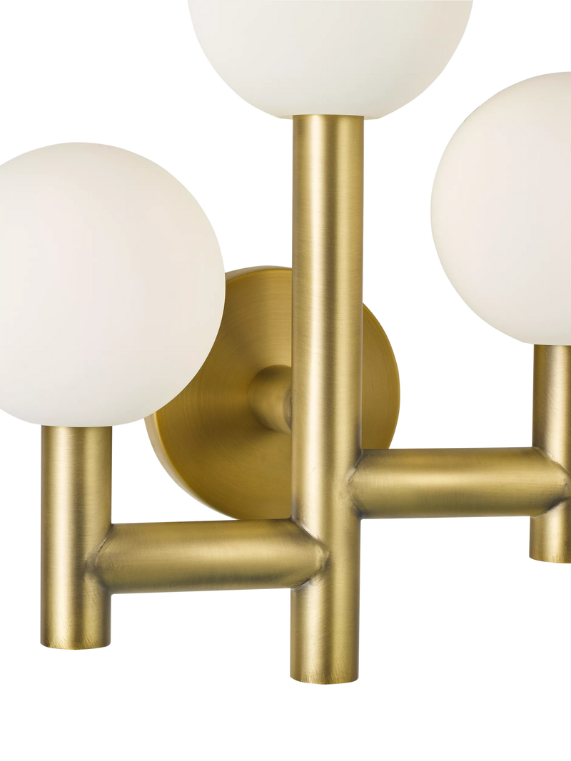 John Lewis 3 arm wall light matt gold - British product
