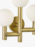 John Lewis 3 arm wall light matt gold - British product