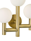 John Lewis 3 arm wall light matt gold - British product