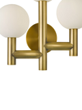 John Lewis 3 arm wall light matt gold - British product