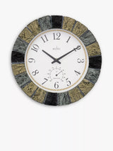 John Lewis Acctim Bowfell Indoor/Outdoor Thermometer Analogue Wall Clock, 26cm, Slate- Buy online at McGrocer