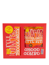 John Lewis Tony's Chocolonely Littl' Bits Caramel Sea Salt & Biscuit Mix Duo Chocolate Snack 280g- Buy online at McGrocer