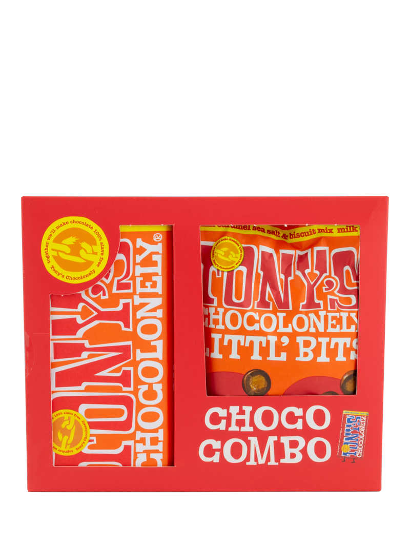 Tony's Chocolonely Littl' Bits Caramel Sea Salt & Biscuit Mix Duo 280g (British brand)