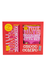John Lewis Tony's Chocolonely Choco Combo Gift Pack Littl' Bits Milk Chocolate Caramel Biscuit Bar and Marshmallow Biscuit Mix 280g- Buy online at McGrocer