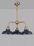 John Lewis Millhouse blue pendant light with three shades, UK version