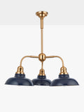 John Lewis Millhouse blue pendant light with three shades, UK version