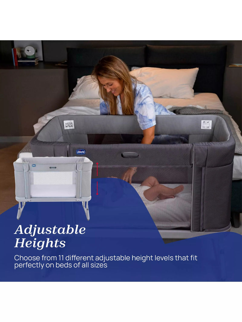 Chicco Next2Me Forever Cot Ash Grey - British product