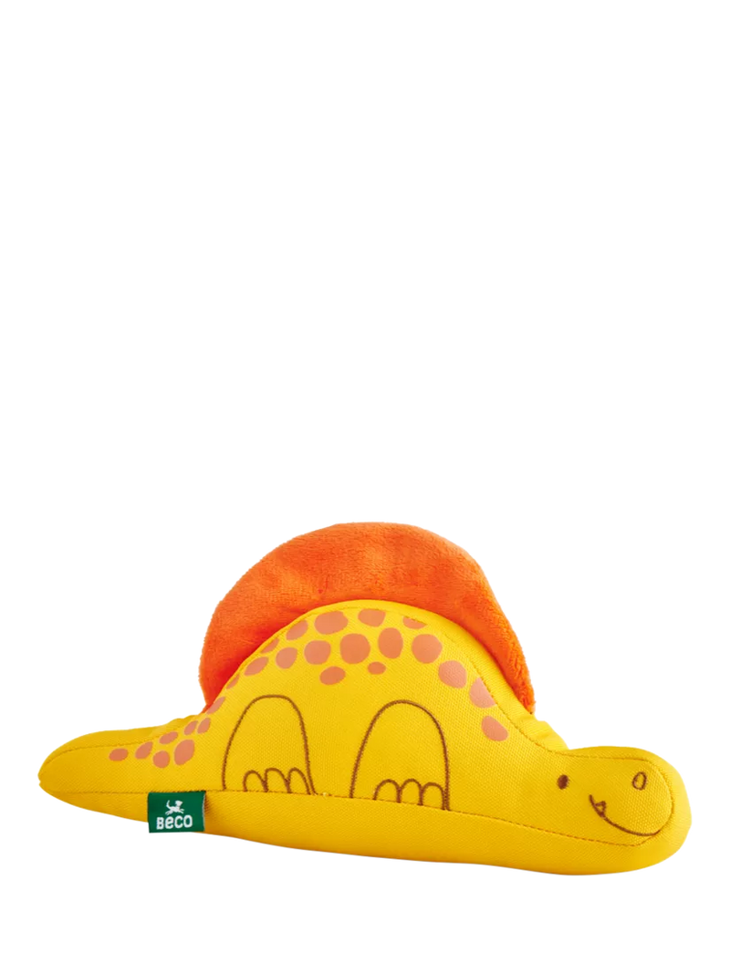 Beco Pets dinosaur pet toy yellow medium (British brand)
