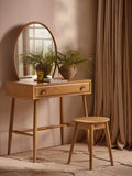 ercol oak dressing table stool, UK version