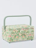 John Lewis William Morris medium rectangular sewing basket in green, UK version