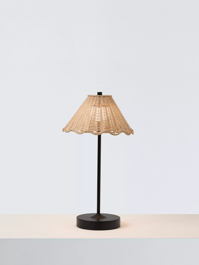 John Lewis Nellie rechargeable rattan table lamp (British brand)
