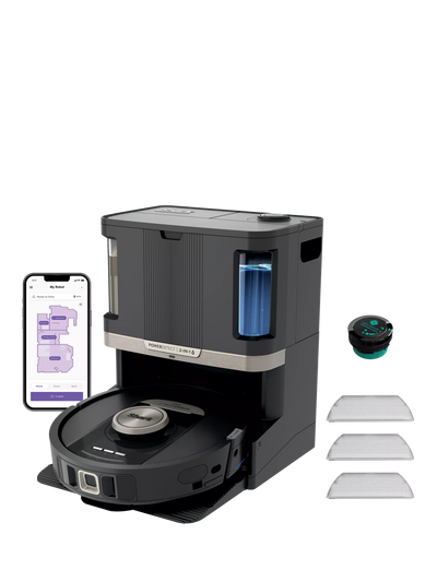 John Lewis Self-Emptying Robot Vacuum and Mop with Self-Refill and Self-Clean, Black- Buy online at McGrocer