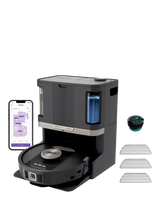 John Lewis Self-Emptying Robot Vacuum and Mop with Self-Refill and Self-Clean, Black- Buy online at McGrocer