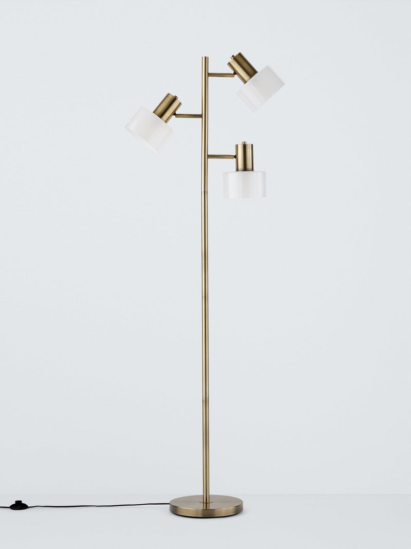 John Lewis Rodos triple floor lamp in antique brass (British brand)