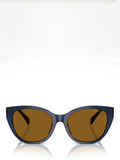 Ralph Lauren polarised round sunglasses shiny transparent blue - British product