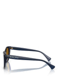 Ralph Lauren polarised round sunglasses shiny transparent blue - British product