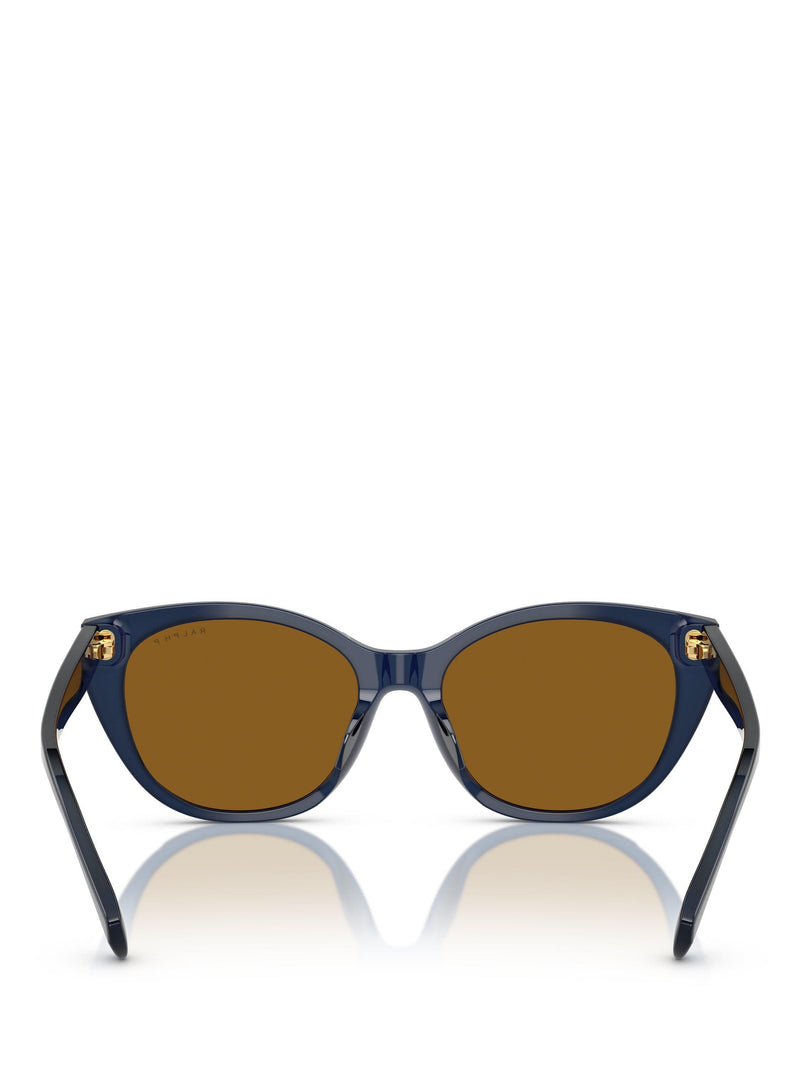 Ralph Lauren polarised round sunglasses shiny transparent blue - British product