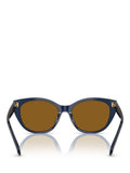Ralph Lauren polarised round sunglasses shiny transparent blue - British product