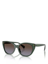 John Lewis Ralph Lauren RA5324U Men's Polarised Round Sunglasses Shiny Transparent Green- Buy online at McGrocer