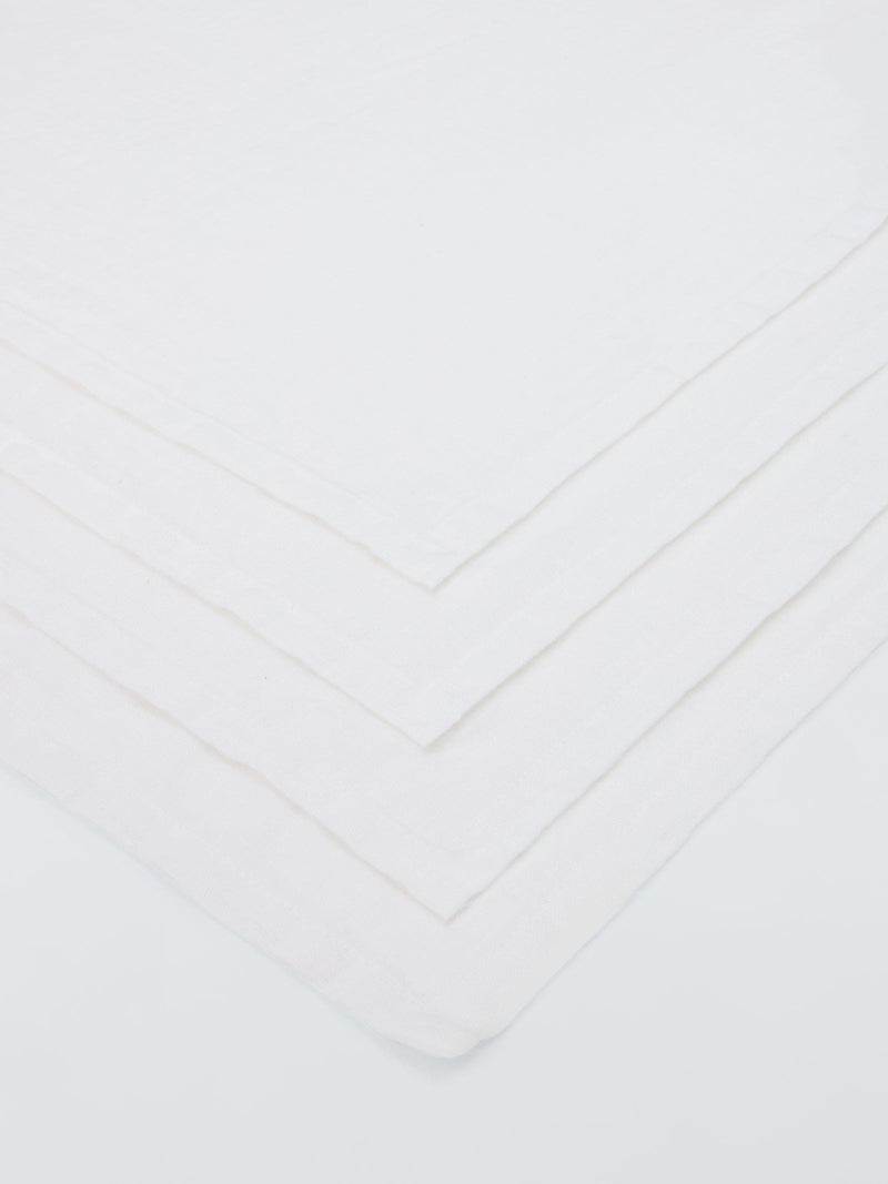 John Lewis cotton linen blend napkins set of 4 white (British brand)