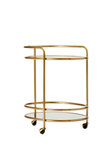 John Lewis West Elm Albee Bar Cart Antique Brass- Buy online at McGrocer