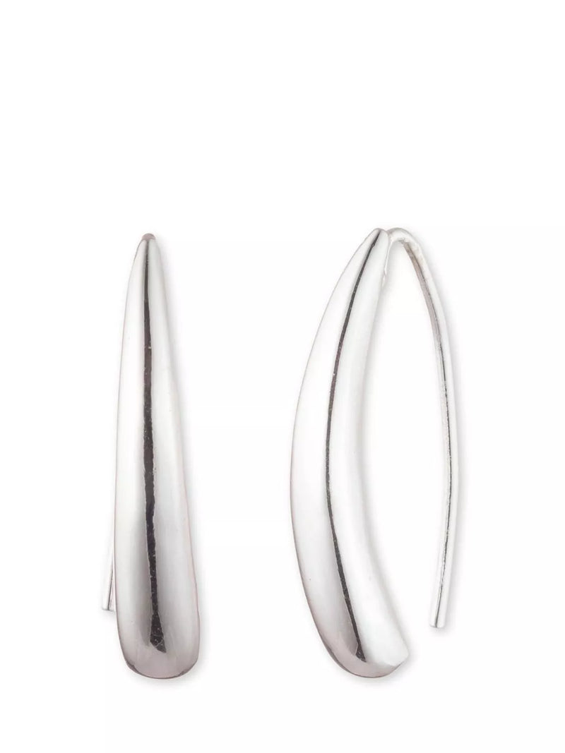 Ralph Lauren sculpted threader earrings silver - British product