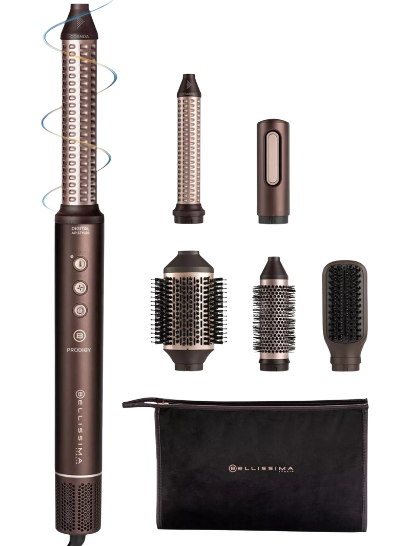Bellissima Prodigy Air Hair Styler deep brown golden, imported from the UK