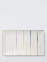 John Lewis John Lewis Hand Painted Stripe Stoneware Platter Blue 23.3cm- Buy online at McGrocer