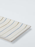 John Lewis Hand Painted Stripe Stoneware Platter Blue 23.3cm, UK version