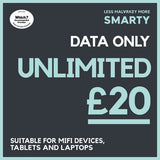 SMARTY unlimited data SIM card for 30 days, UK version