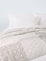 John Lewis John Lewis Block Printed Cotton Patchwork Quilt Natural- Buy online at McGrocer