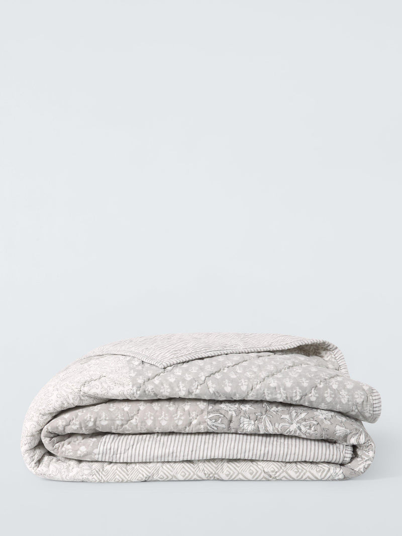 John Lewis block printed patchwork quilt king size, imported from the UK
