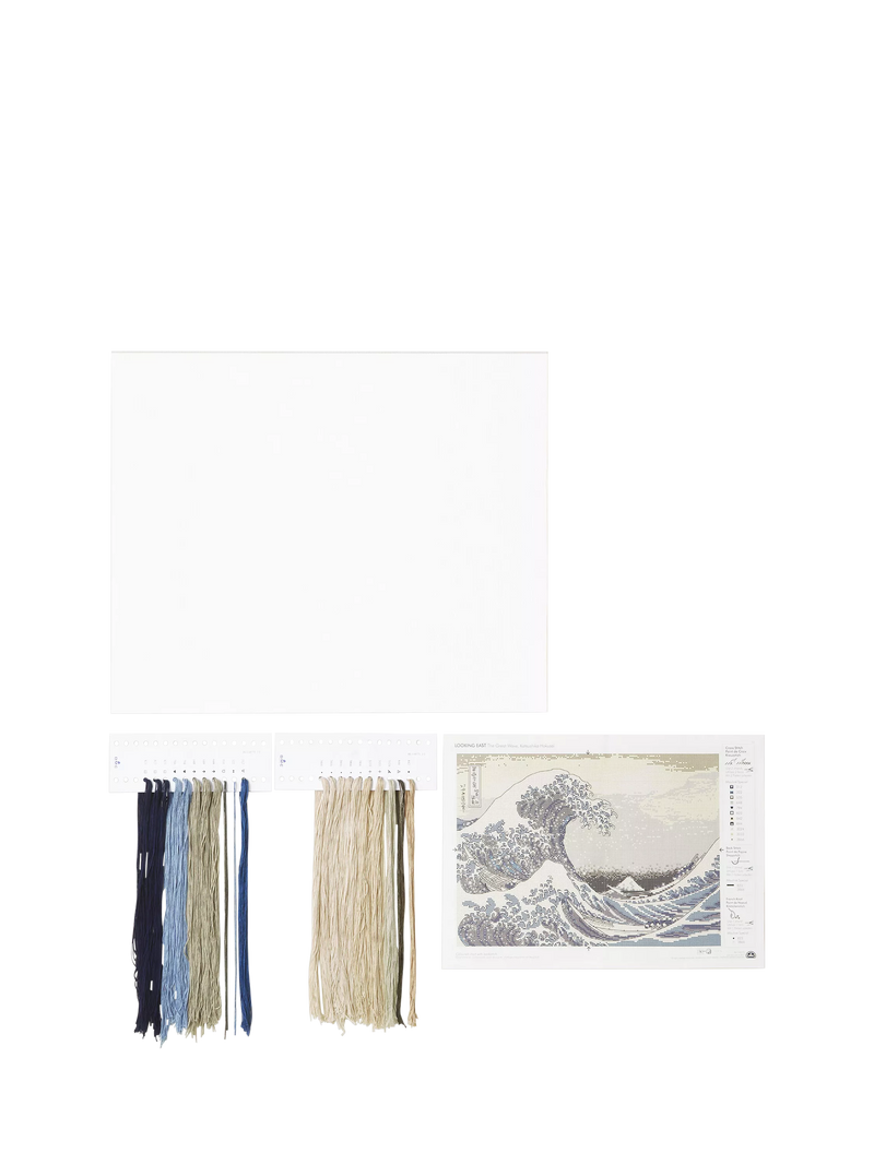 DMC Katsushika Hokusai Great Wave cross stitch kit - British product
