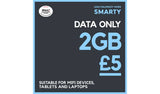 Argos SMARTY 2GB 30 Day Pay As You Go Data Only SIM Card- Buy online at McGrocer